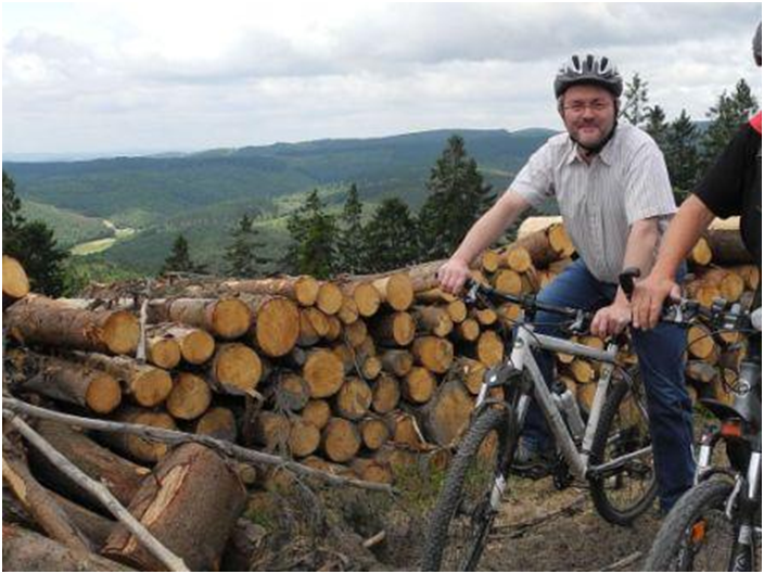 Volkmar Klein auf Mountainbike-Tour im Wittgensteiner Land